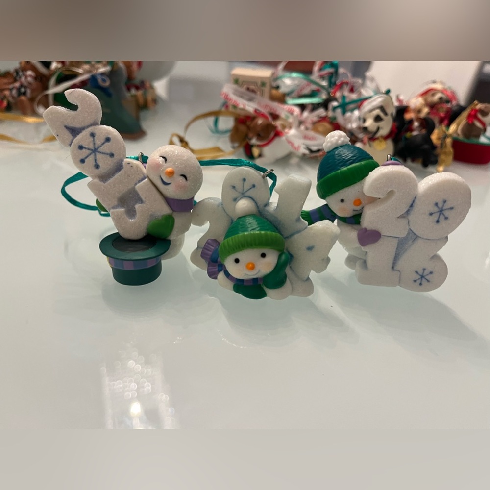 6 Hallmark Frosty Decade ornaments